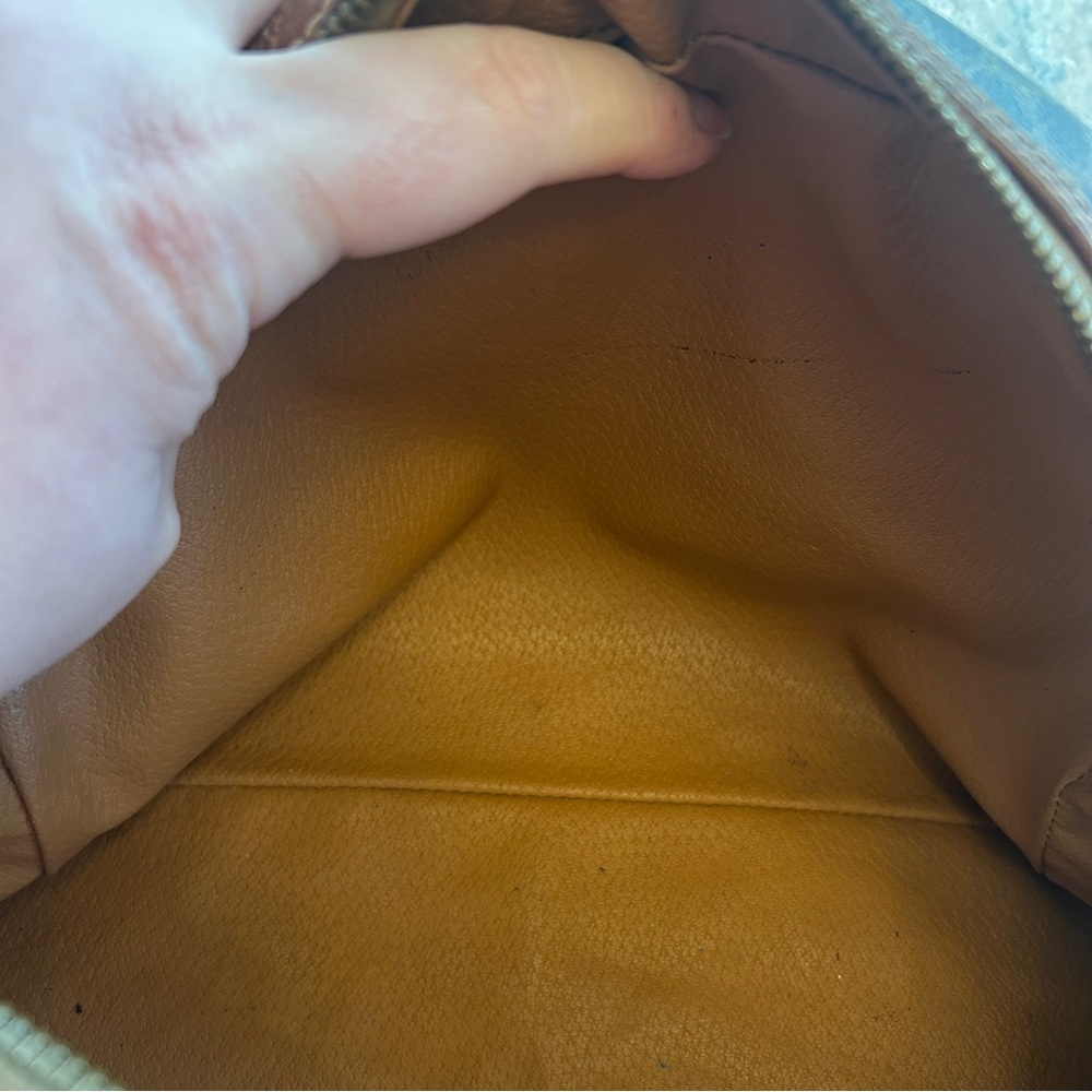 Vintage CELINE Macadam Dome Blazon Bowler Handbag PVC Leather Brown Purse COA - Picture 11 of 13